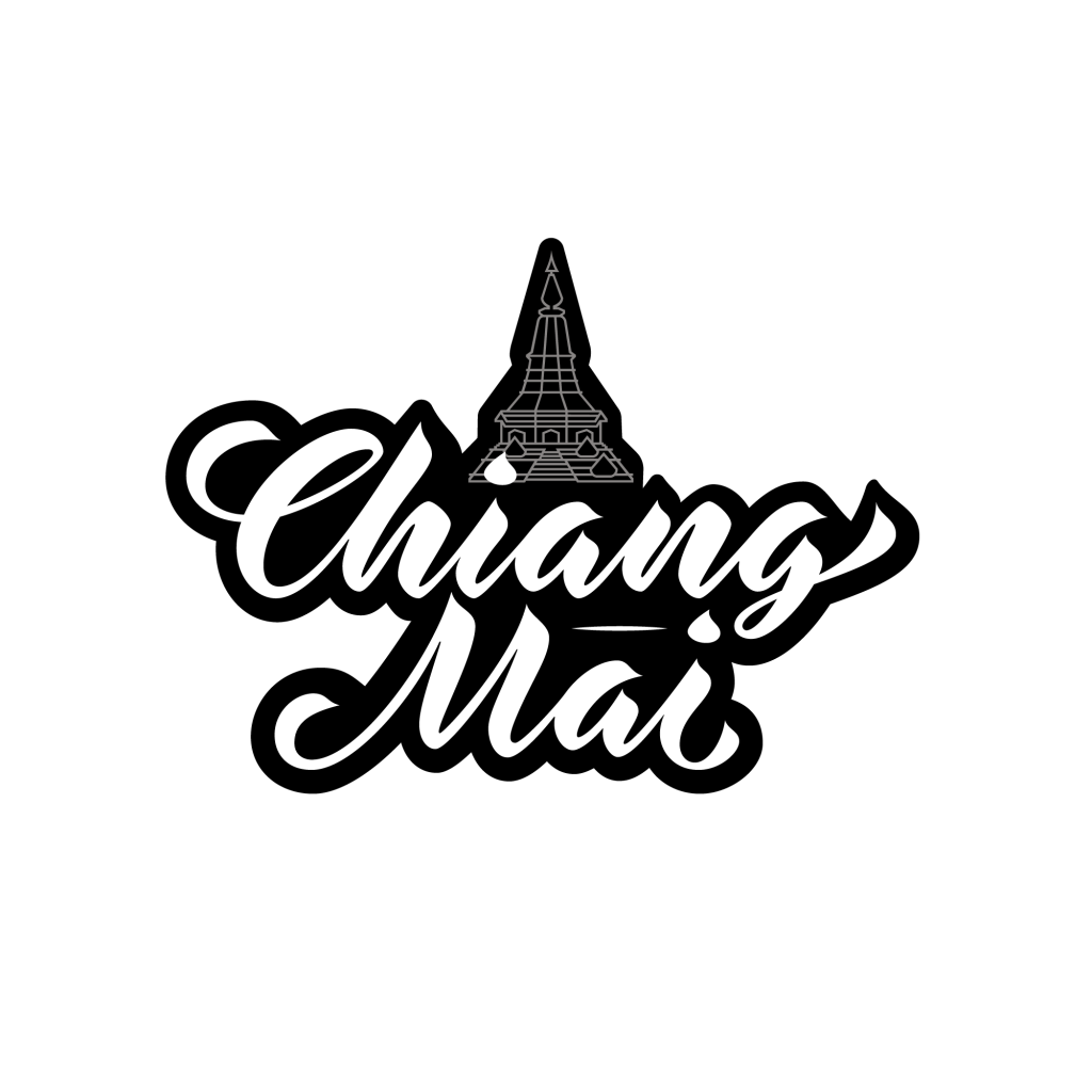 Chiang Mai custom hand lettered sticker