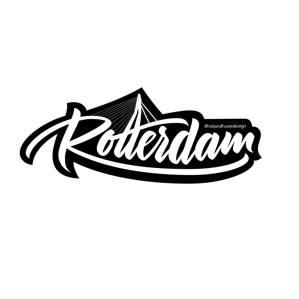 Custom lettered Rotterdam sticker
