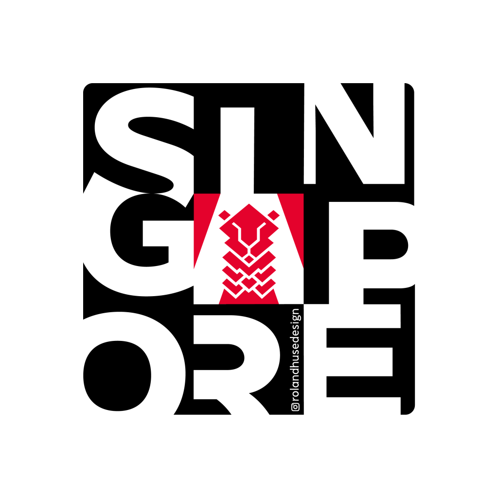 Singapore sticker design with merlon
